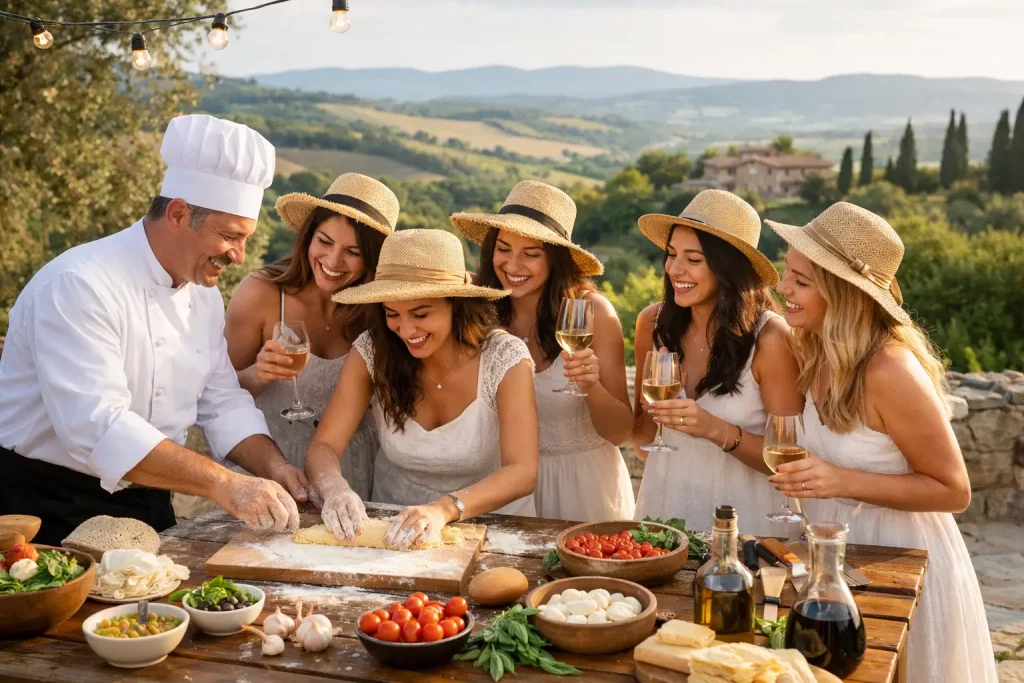 Italian Chef Bachelorette Party in Tuscany