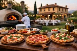 Pizza Party Catering for an Italian Villa